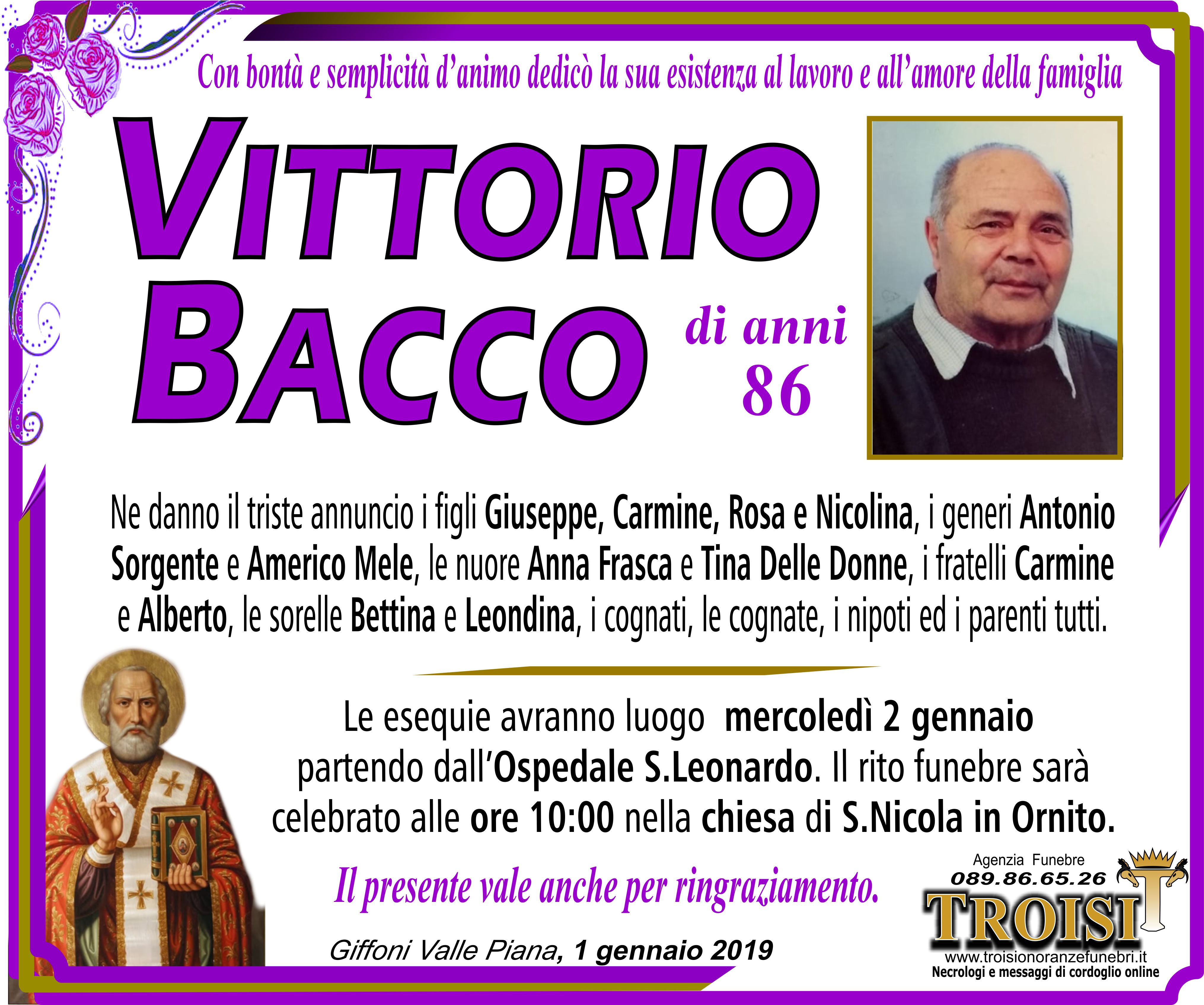 VITTORIO BACCO