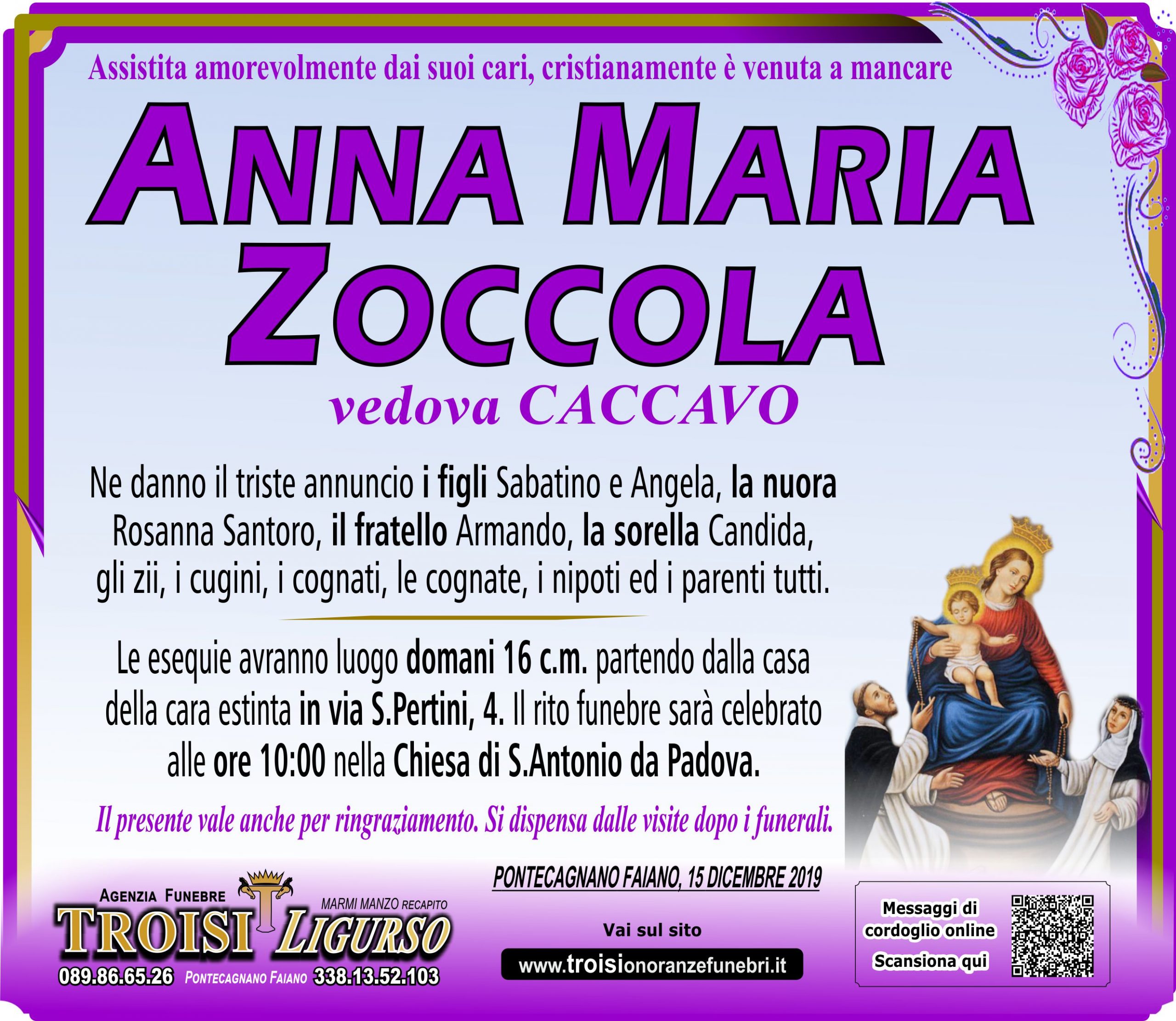 ANNA MARIA ZOCCOLA