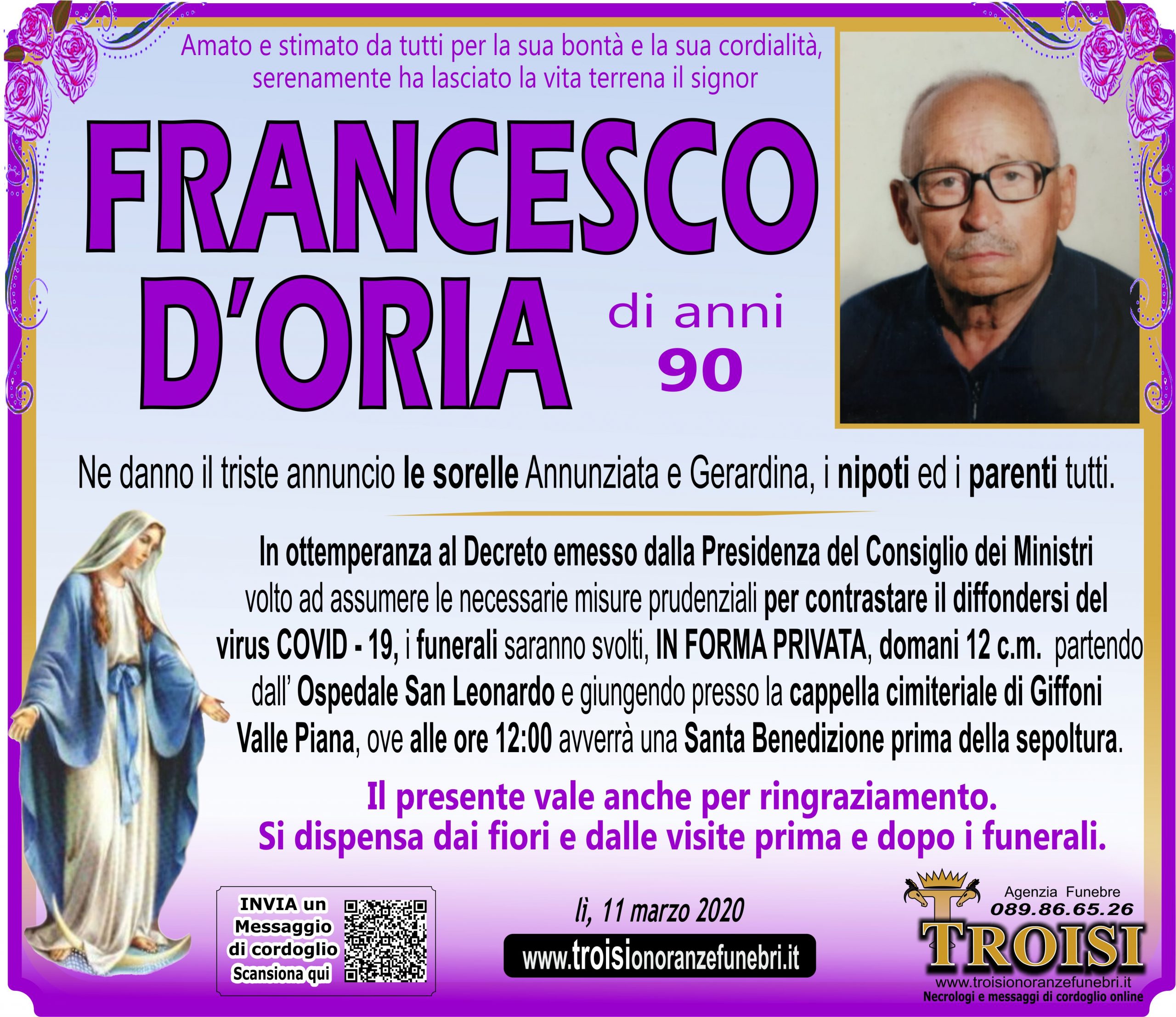 FRANCESCO D’ORIA