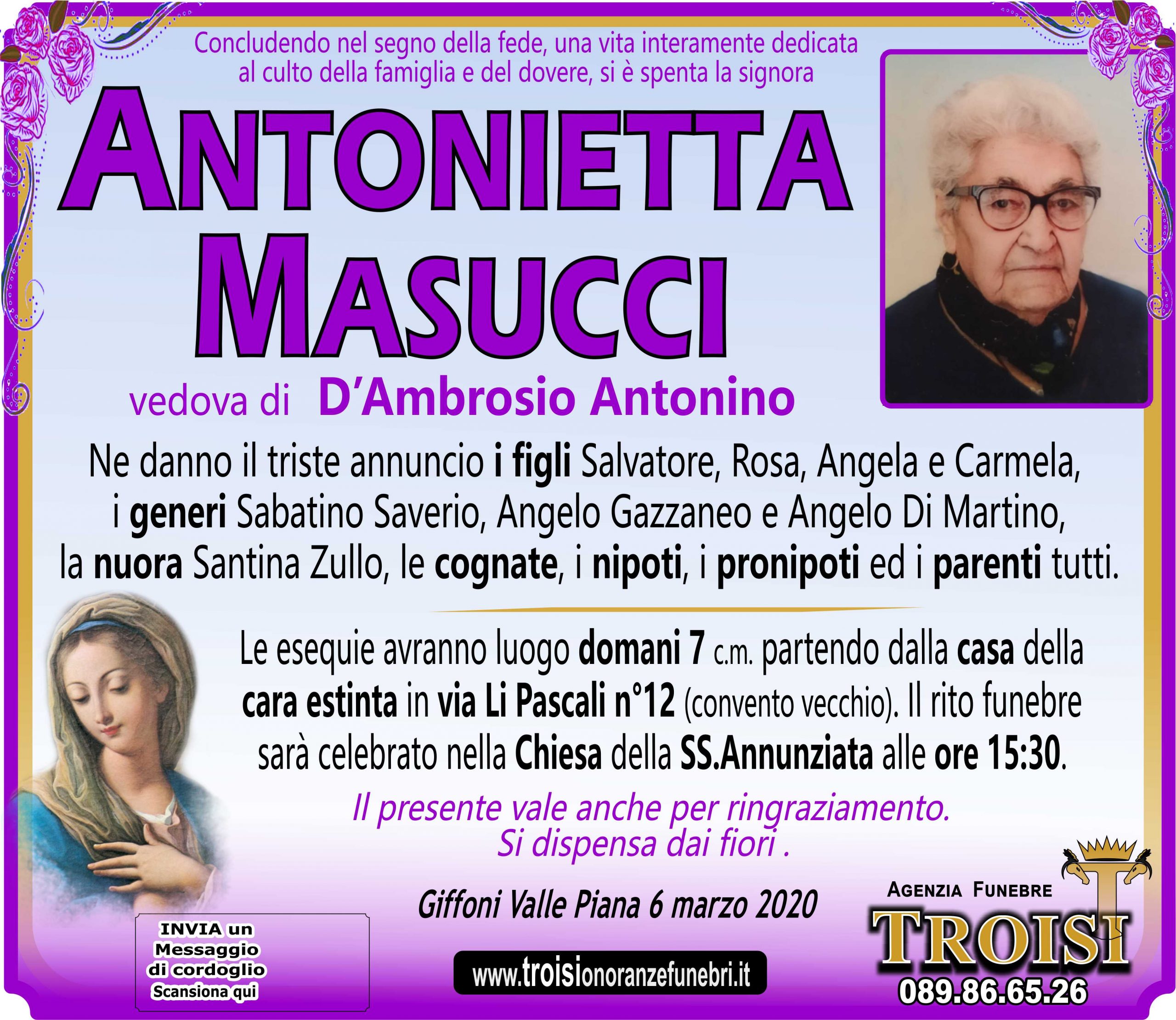 ANTONIETTA MASUCCI