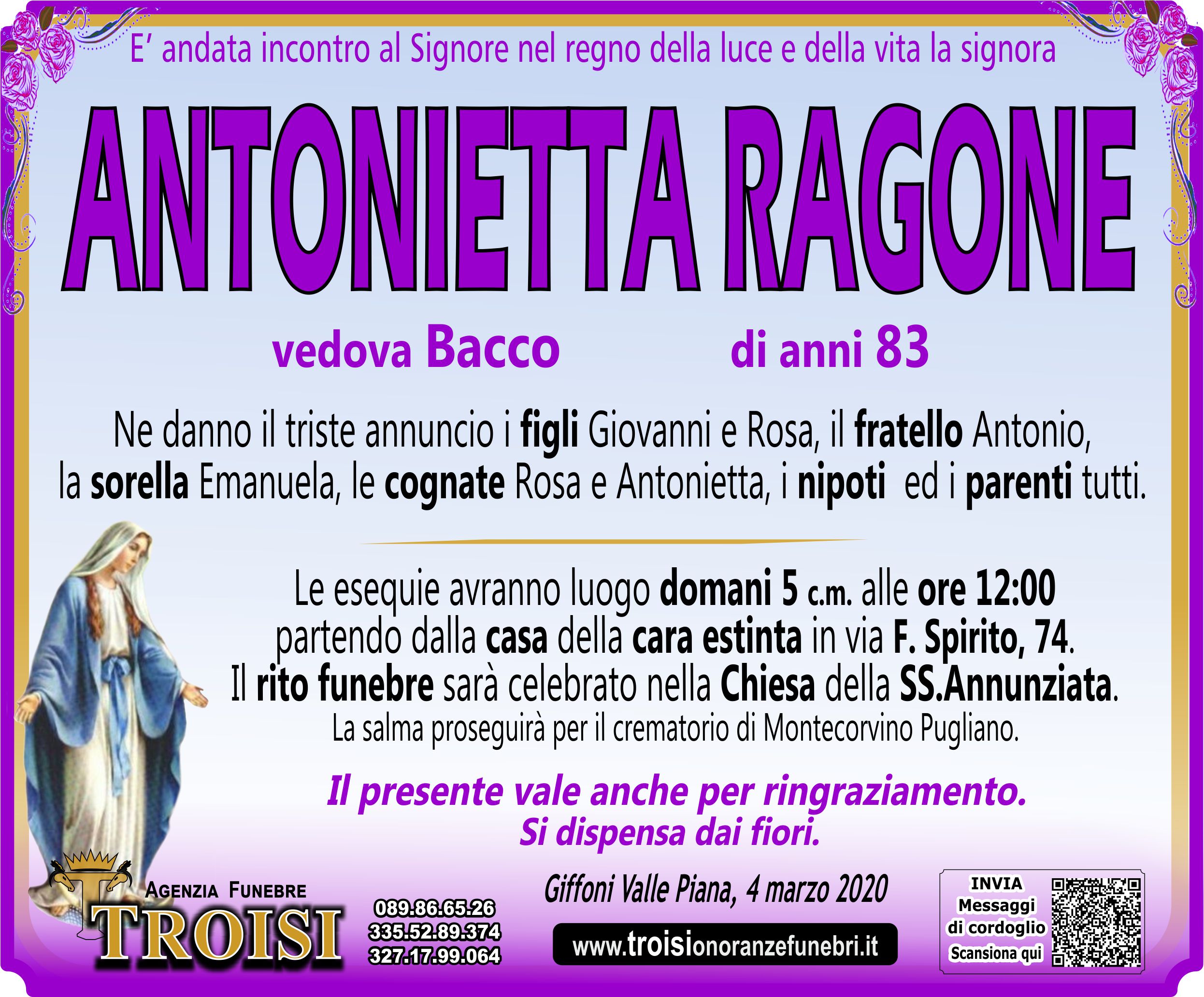 ANTONIETTA RAGONE