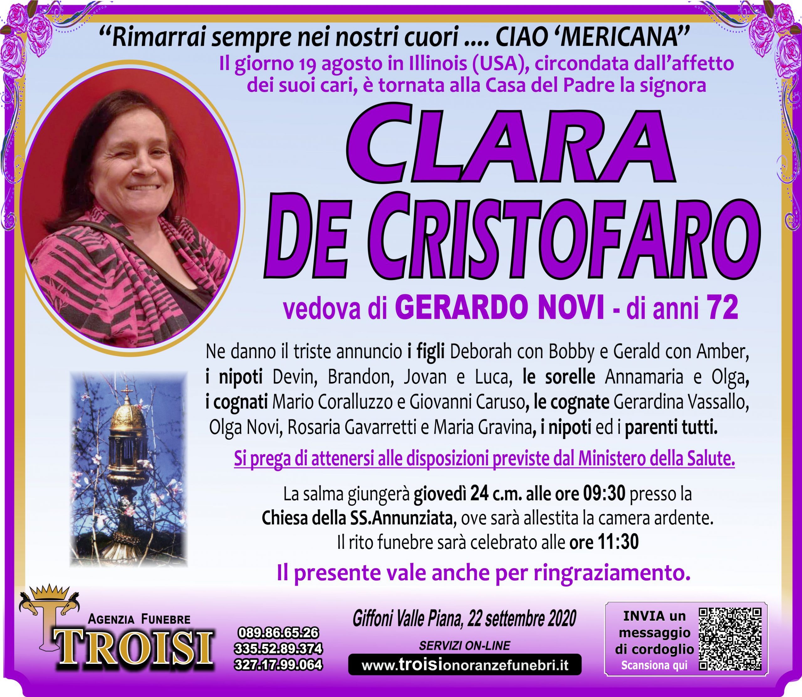 CLARA DE CRISTOFARO