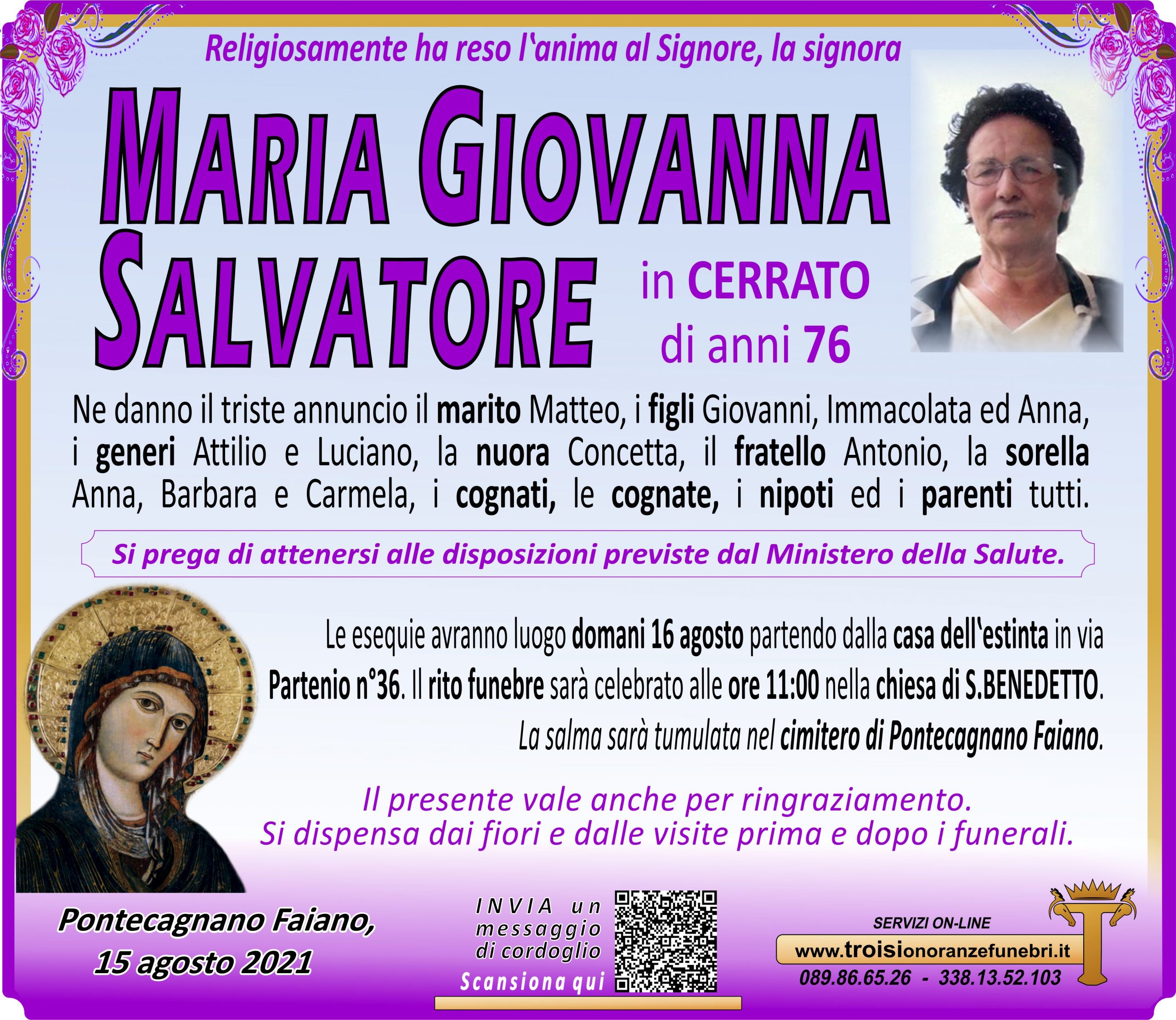 MARIA GIOVANNA SALVATORE