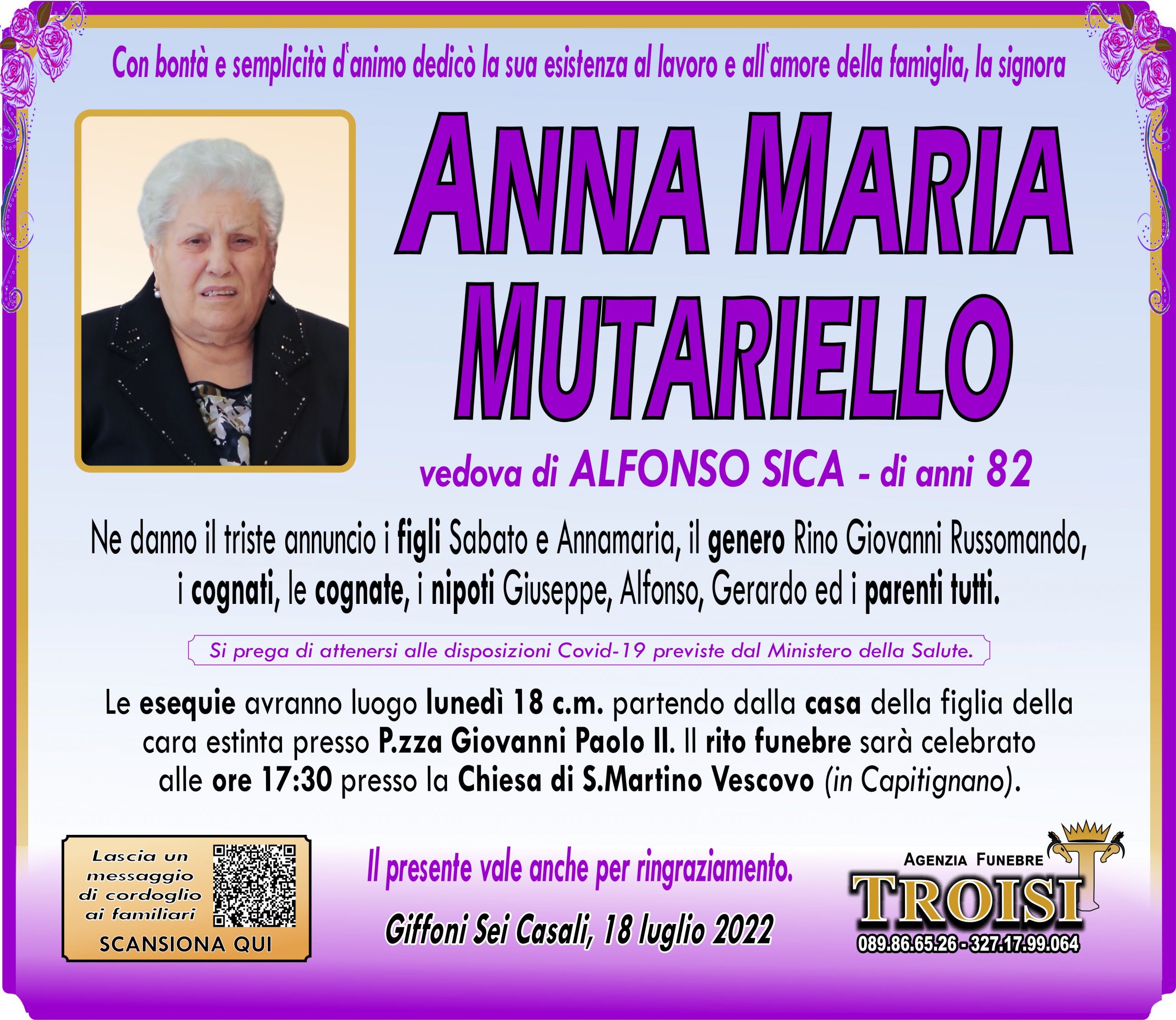 ANNA MARIA MUTARIELLO