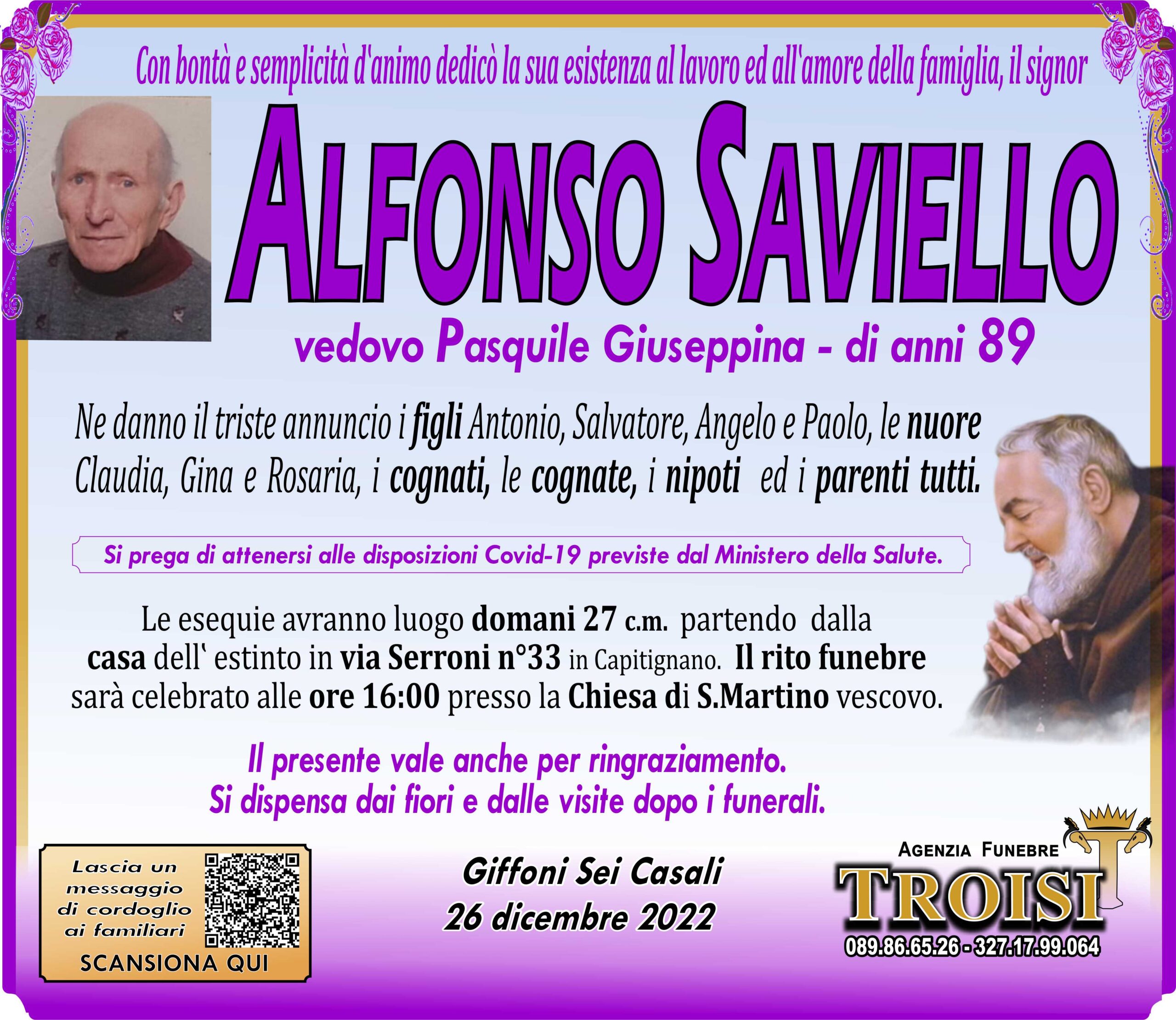 ALFONSO SAVIELLO