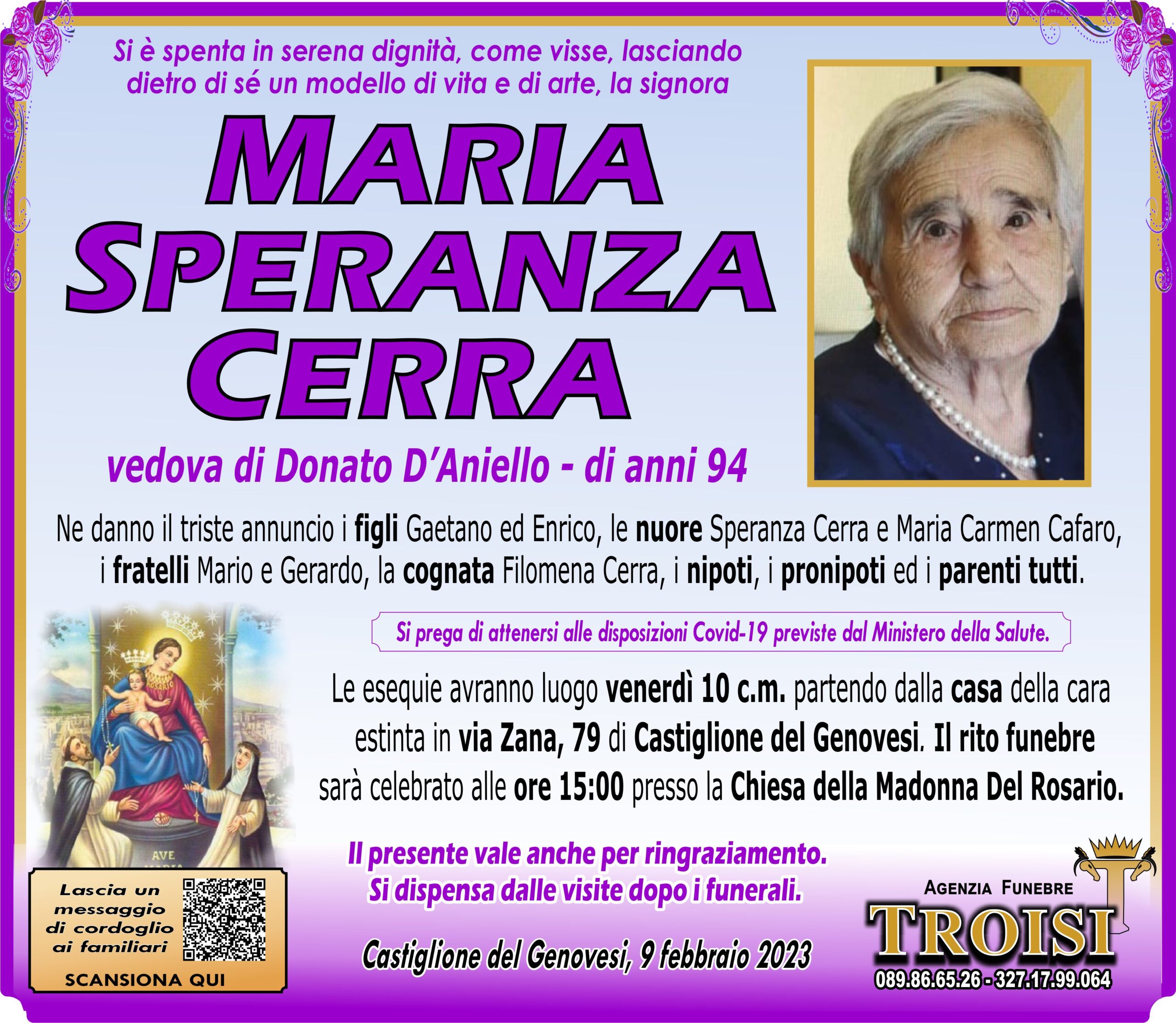MARIA SPERANZA CERRA