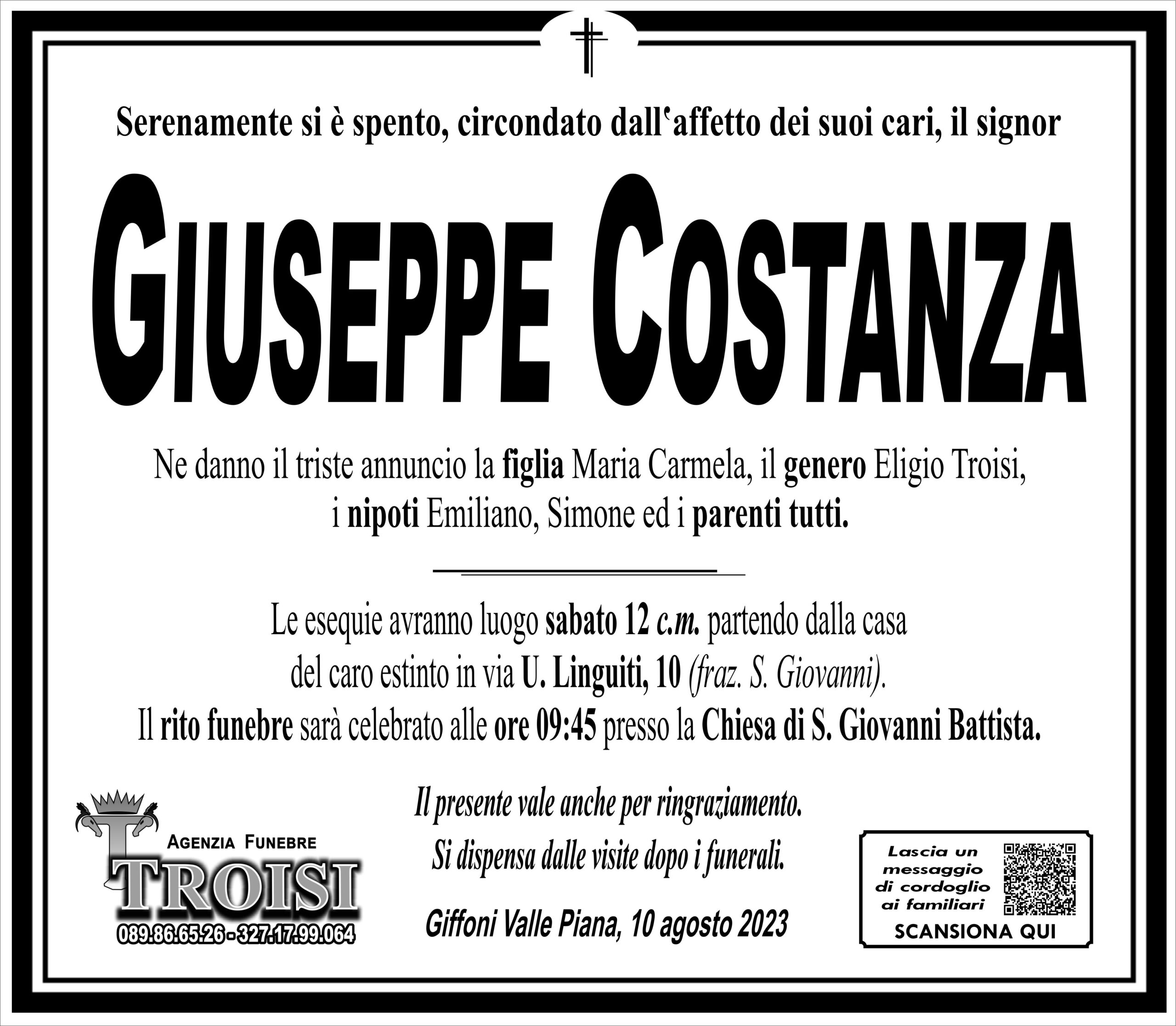 GIUSEPPE COSTANZA