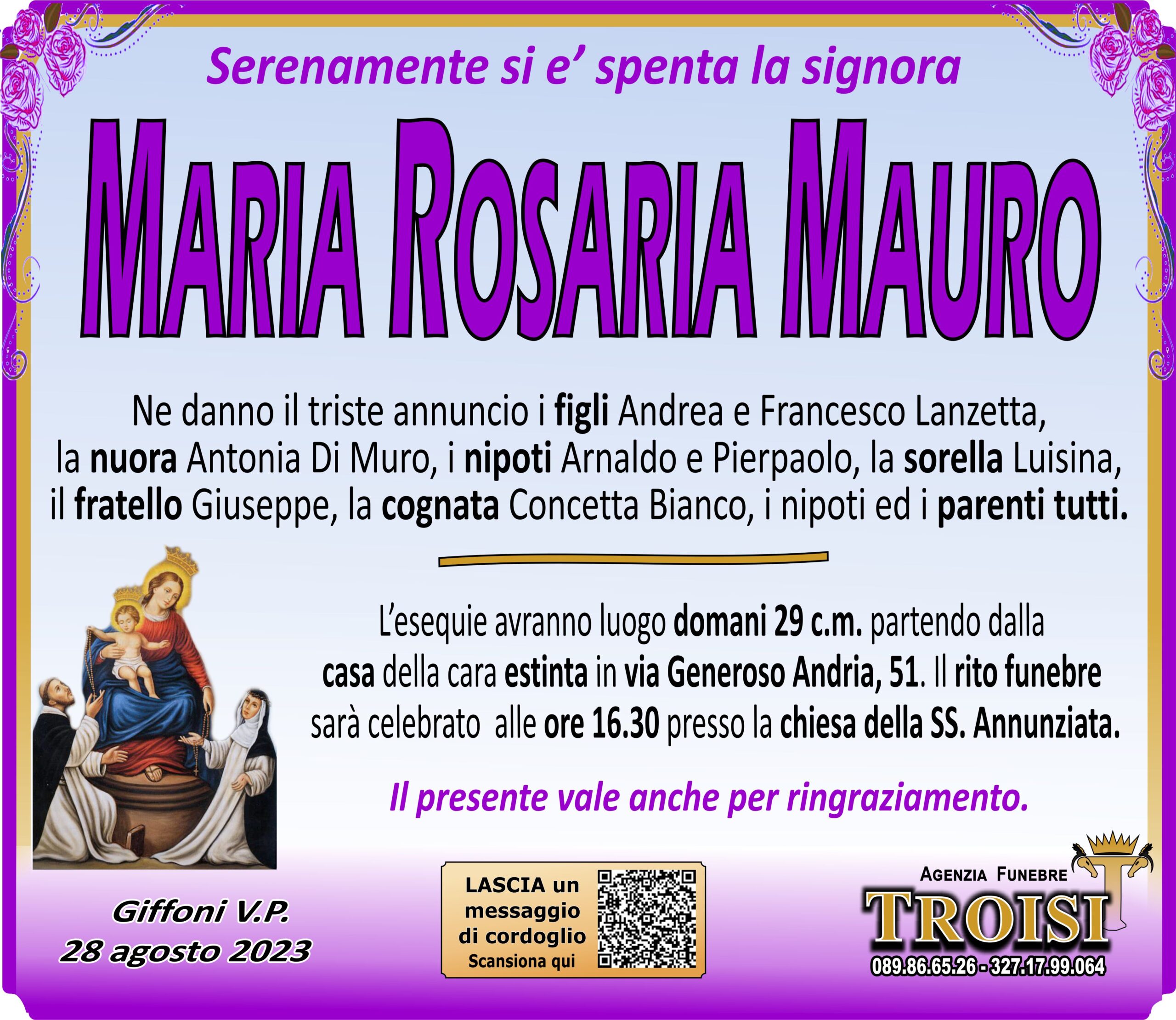 MARIA ROSARIA MAURO
